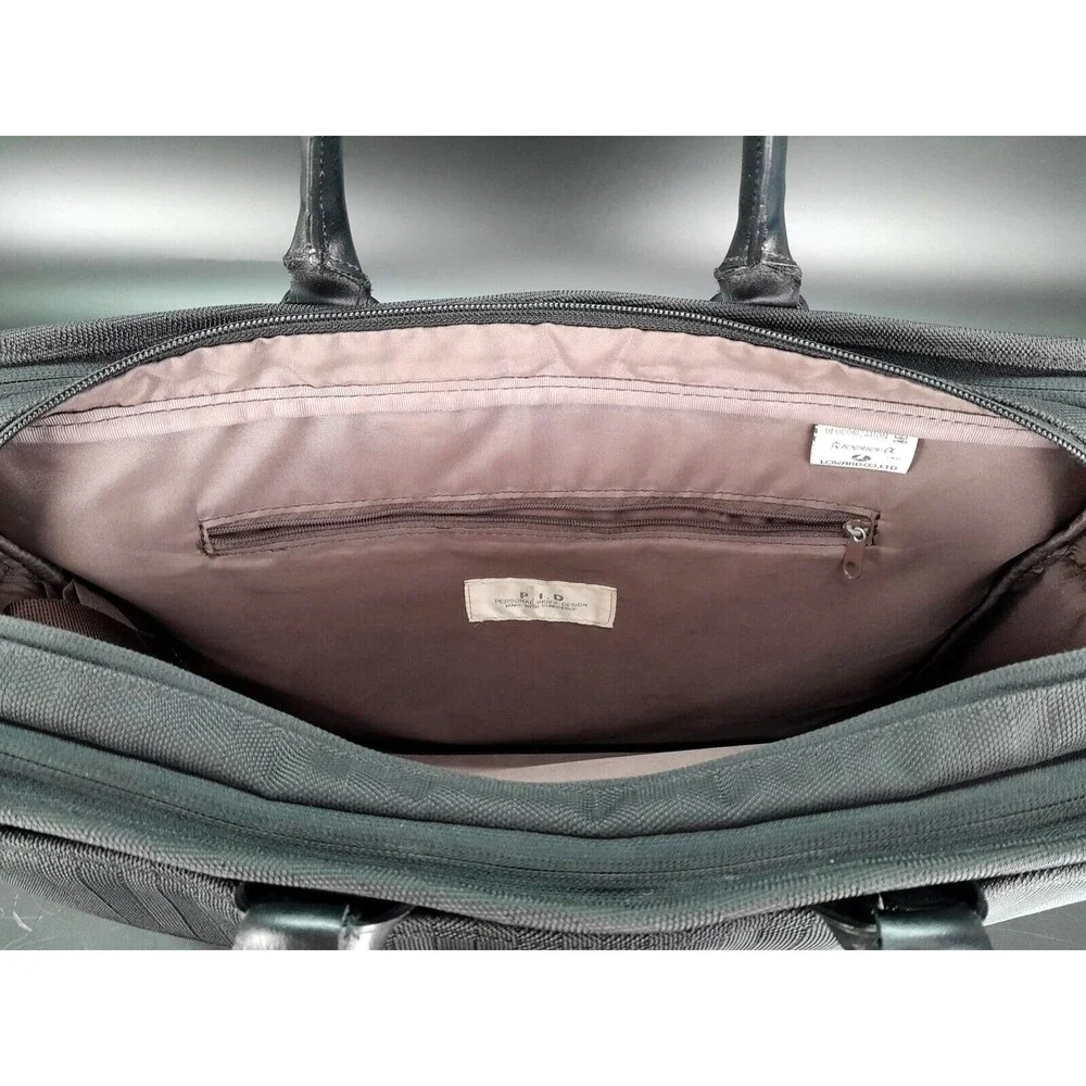 P.I.D personnel index design business Laptop bag Ballistic Black Nylon Briefcase